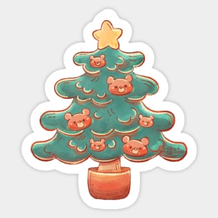 Arbol de Navidad de Ositos Sticker